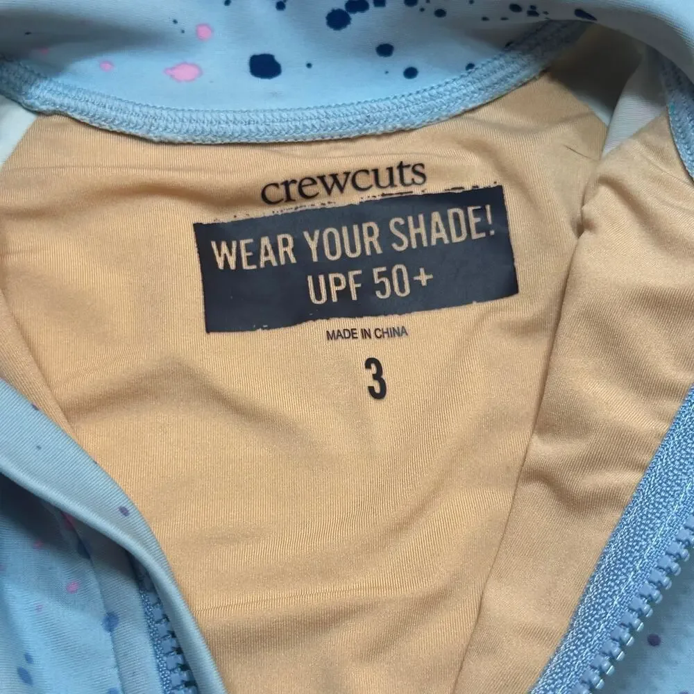 Crewcuts long sleeve rashguard sz 3 Girls UPF Swimsuit